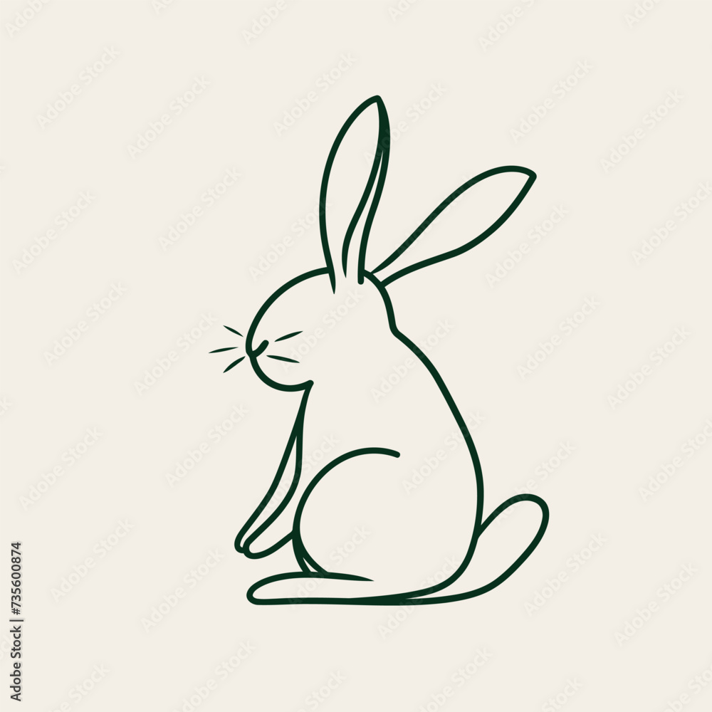 Vector cute cartoon rabbit Vector cute cartoon rabbit