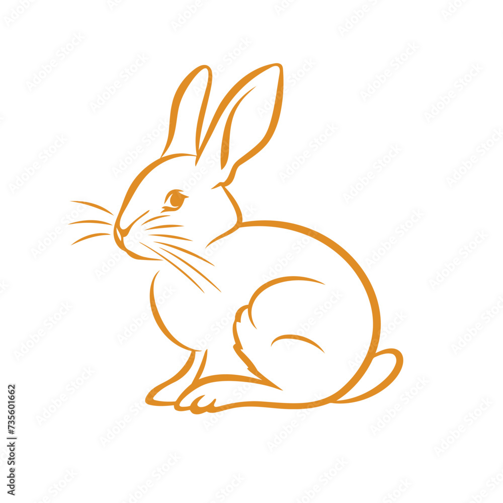 Vector cute cartoon rabbit Vector cute cartoon rabbit