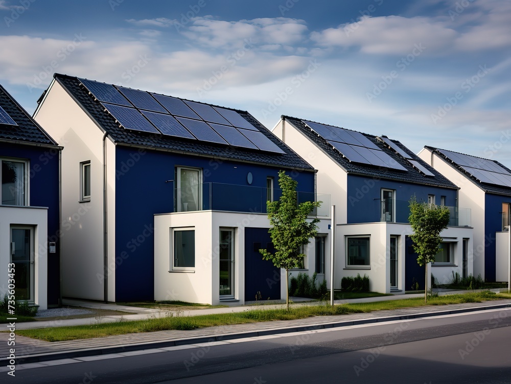 housing ideas with solar panels on the roof of the house. with a renewable solar cell system. ecology and green energy, green city, save protection world concept housing ideas with solar panels on the roof of the house. with a renewable solar cell system. ecology and green energy, green city, save protection world concept