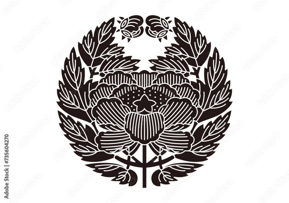 Obraz premium 東本願寺牡丹(近衛家牡丹)