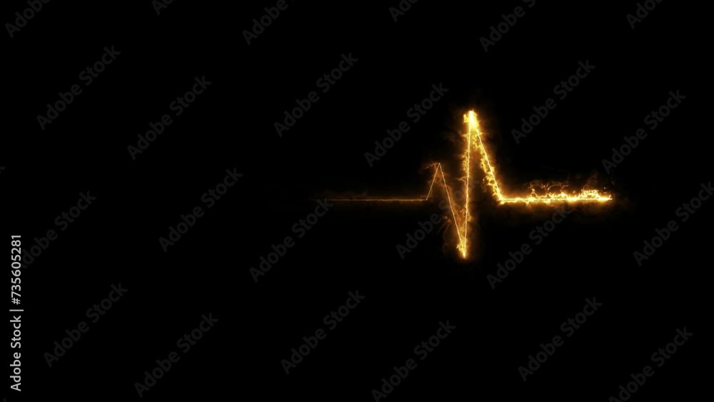 Neon heartbeat and pulse rate signal animation. Neon heartbeat and pulse rate signal animation.
