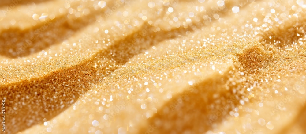 Close Up of Shimmering Gold Glitter Texture for Luxurious Background Design Close Up of Shimmering Gold Glitter Texture for Luxurious Background Design