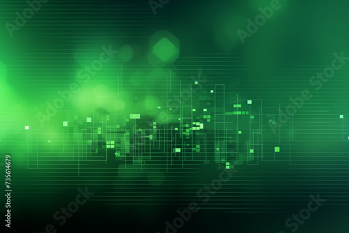 Green technology gradient color background. Green tech banner design. 