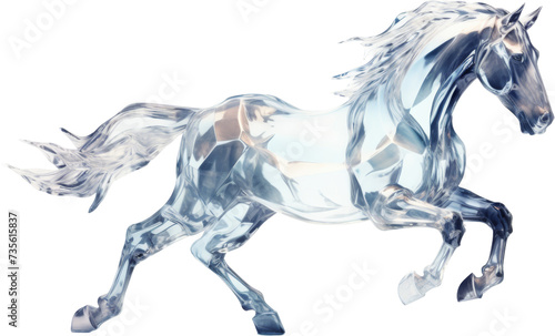 Horse,crystal shape of horse,horse made of crystal 