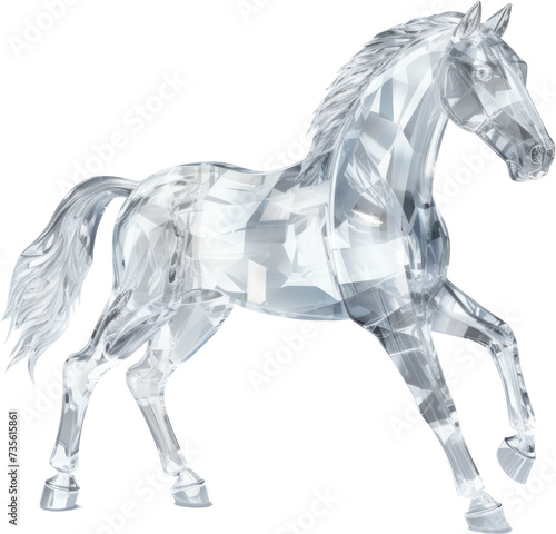 Horse,crystal shape of horse,horse made of crystal 