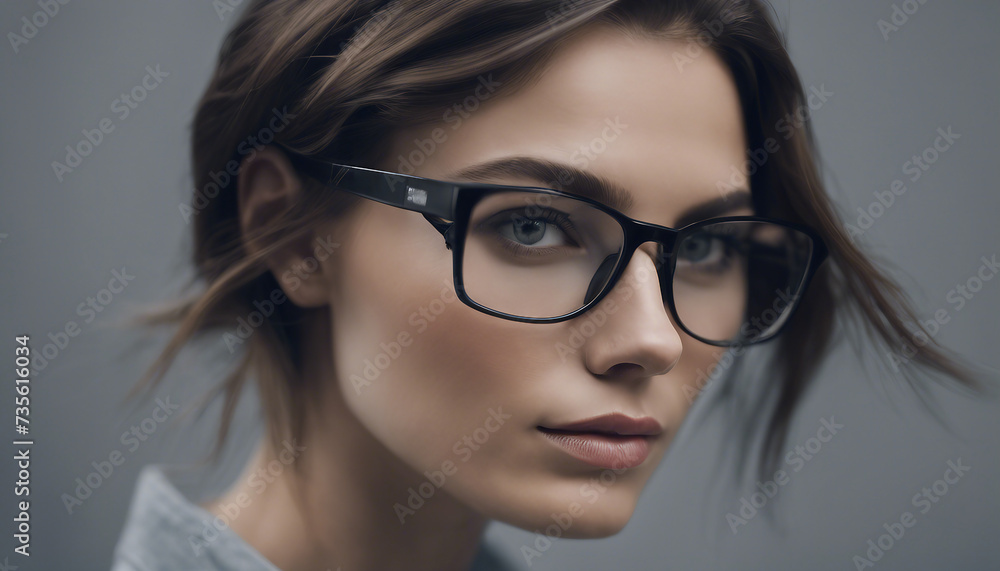 Sophisticated Appeal: Side View of Women with Stylish Eyeglasses
Sophisticated Appeal: Side View of Women with Stylish Eyeglasses