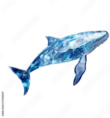 Whale,crystal shape of whale,whale made of crystal 