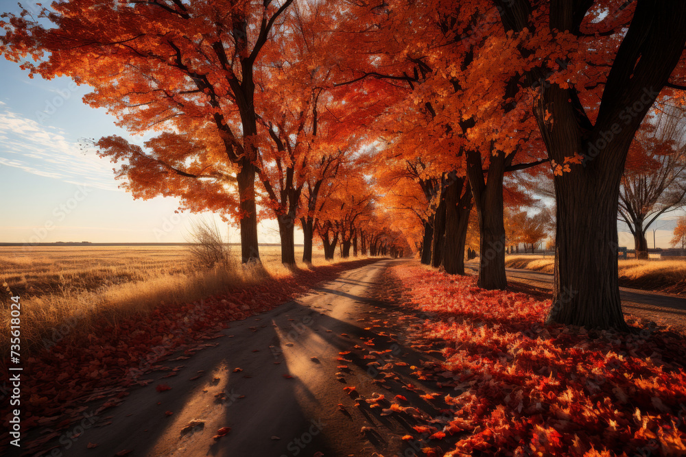 Autumn season road