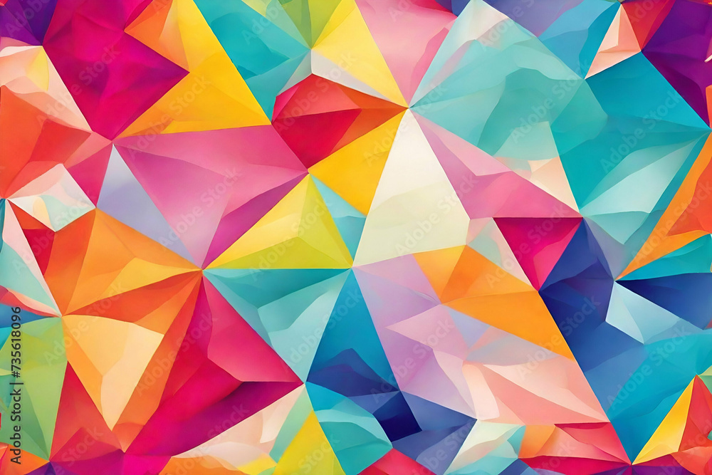 abstract irregular polygon background with a triangle pattern in colorful spectrum color abstract irregular polygon background with a triangle pattern in colorful spectrum color