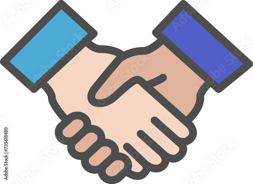 Two hands shaking hands icon,
악수하는 두손 아이콘