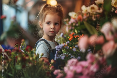Child helped florist at the work © Zero Zero One