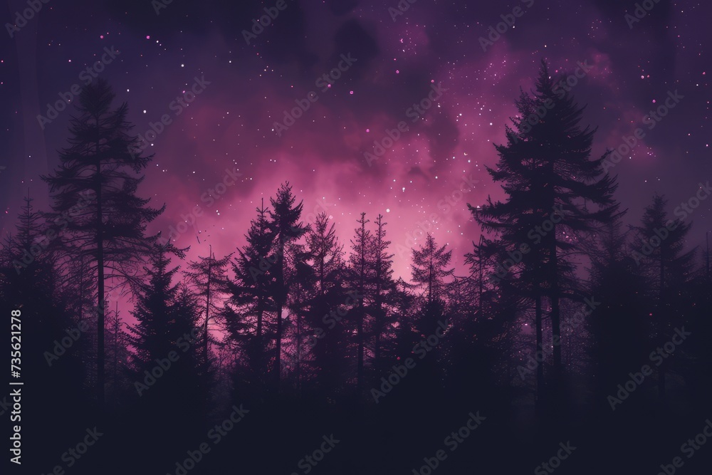 night forest with fog background. Fantasy landscape forest at night. nature leaves wallpaper for desktop. Natural landscape background. Synthwave Style Leaf Background. fantasy forest wallpaper. night forest with fog background. Fantasy landscape forest at night. nature leaves wallpaper for desktop. Natural landscape background. Synthwave Style Leaf Background. fantasy forest wallpaper.