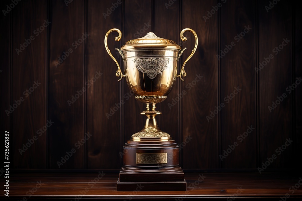 Champion golden trophy cup background Champion golden trophy cup background
