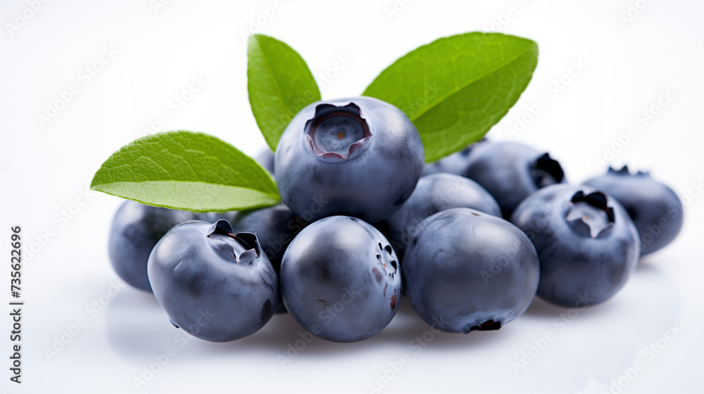 cluster of blueberries with leaves cluster of blueberries with leaves