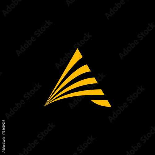 a letter logo design graphic template