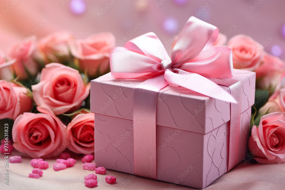 Romantic Gift with Roses and Heart Cookies