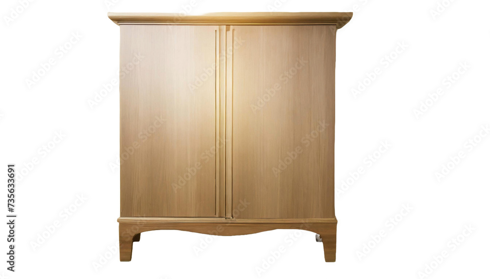 wooden cupboard isolated on transparent background, PNG wooden cupboard