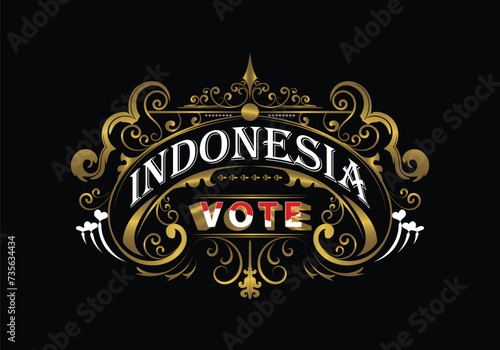 INDONESIA VOTE lettering custom design photo