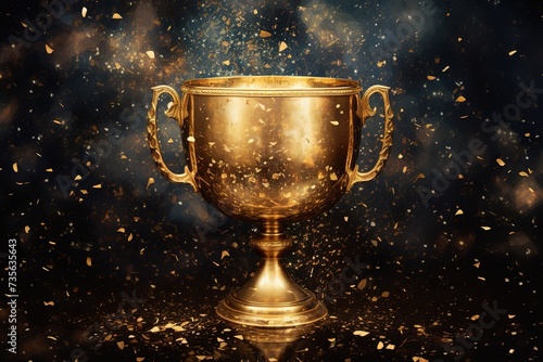 Champion golden trophy cup background