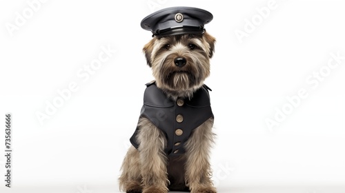 dog, Glen of Imaal Terrier in police uniform