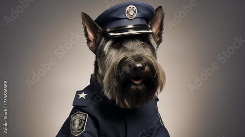 dog, Shih Tzu in police uniform