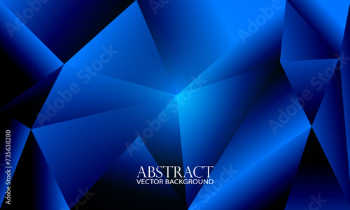 Abstract blue polygonal background. Vector illustration for your design.
