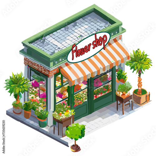 アイソメの花屋