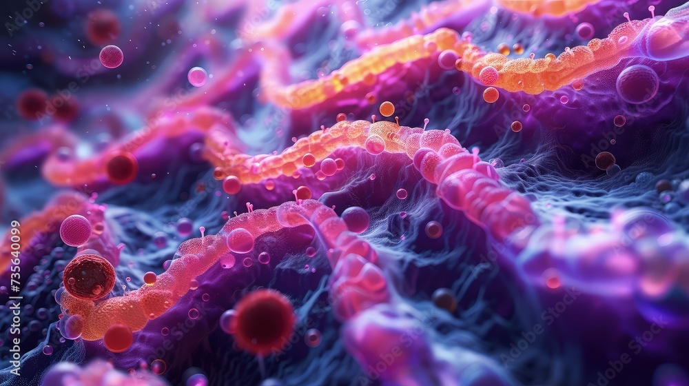 Insights into Gut Bacteria: Impact on Immunity and Chronic Diseases - obrazy, fototapety, plakaty 