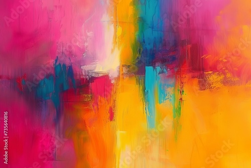 Abstract and vibrant painting Fantasy and artistic expression Colorful and creative concept