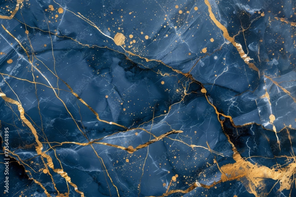 Elegant blue marble texture with gold splashes Luxurious and sophisticated Rich background design Elegant blue marble texture with gold splashes Luxurious and sophisticated Rich background design