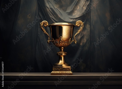 Champion golden trophy cup background