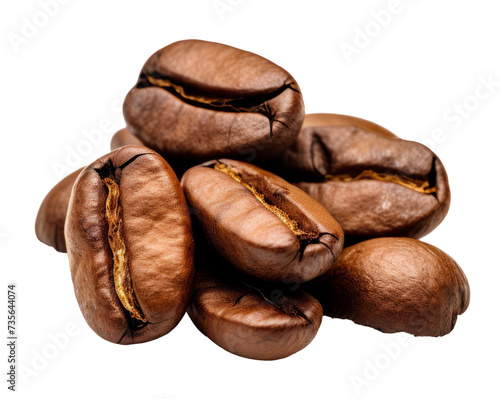 coffee bean isolated on transparent background