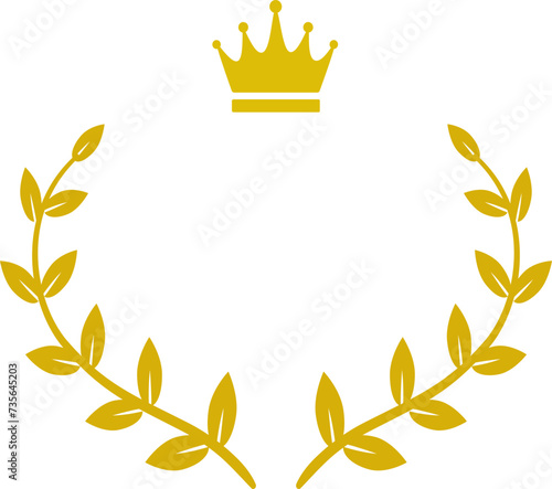 Laurel wreath and crown icon,
월계관과 왕관 아이콘