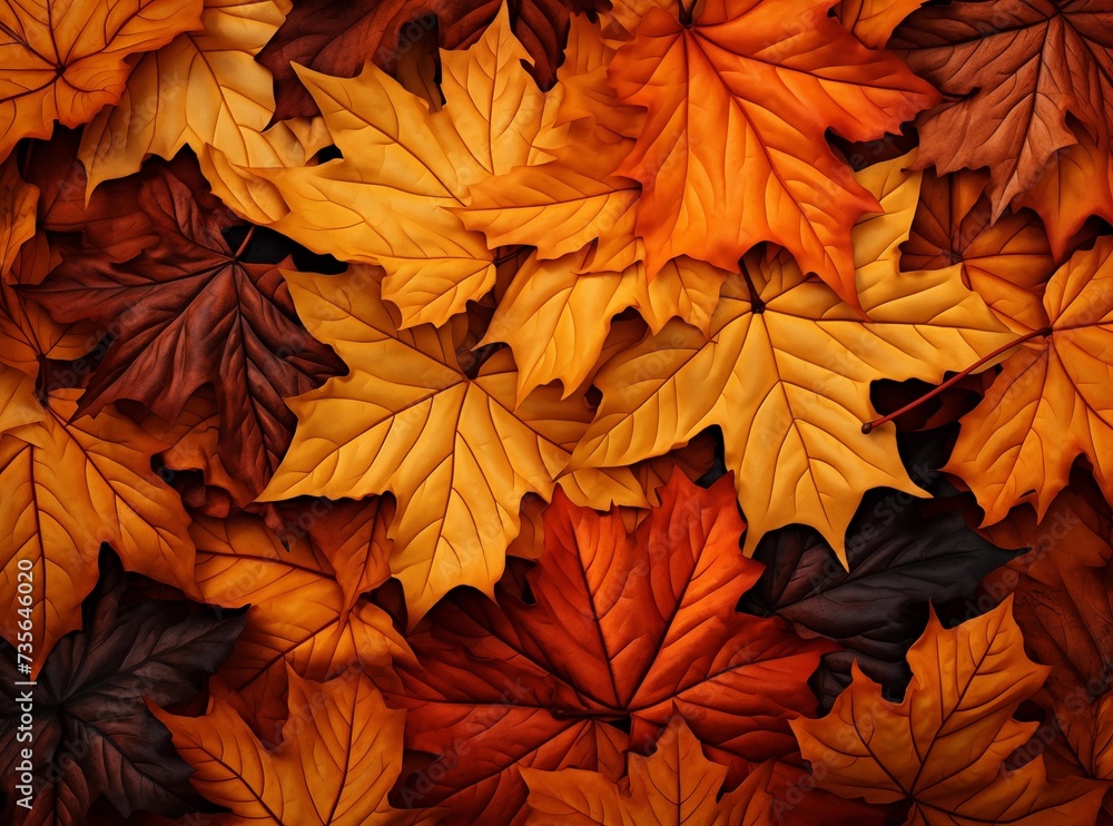 Autumn Leaves Background. Generative AI