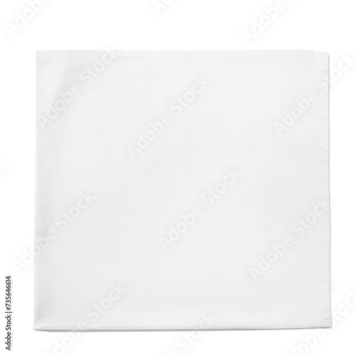 Pastry concept of white napkin isolated on plain backgound , suitable for food project. photo