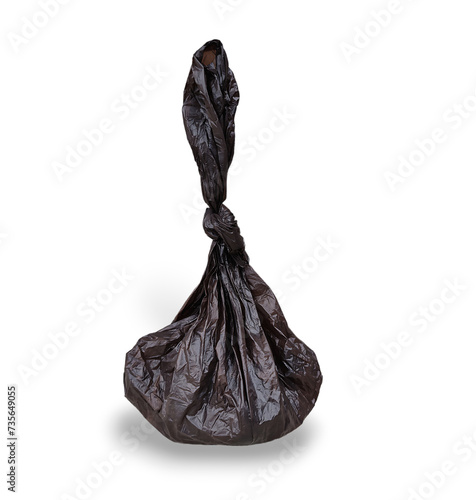 a brown plastic dog poop bag isolated on transparent background