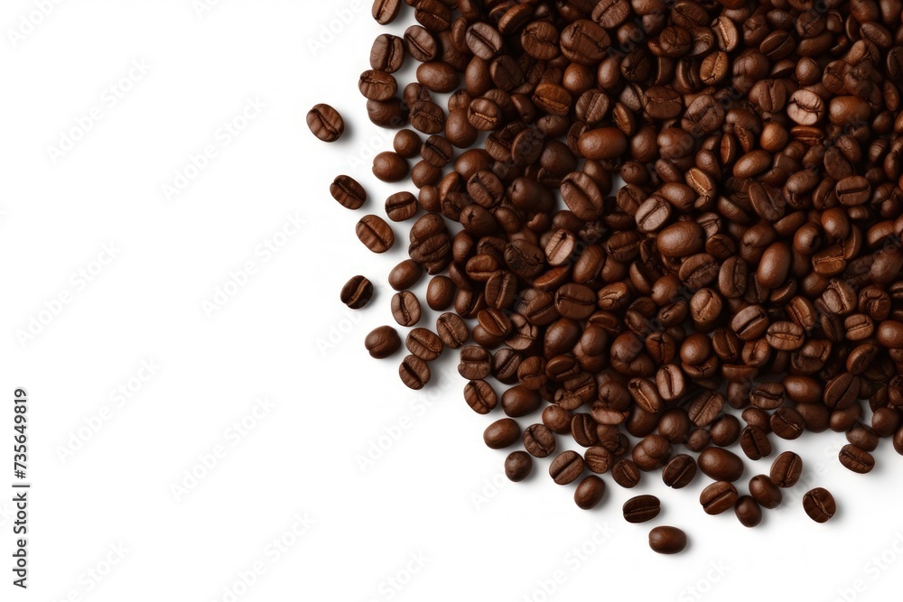 Coffee beans frame on a transparent background, cutout Coffee beans frame on a transparent background, cutout
