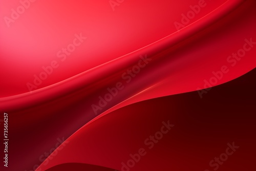 Red wave gradient color background. Red curve banner design. 