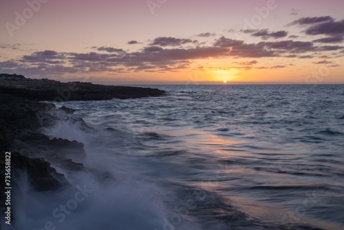 sunrise seascape at Cap de ses Salines on Mallorca's southernmost point