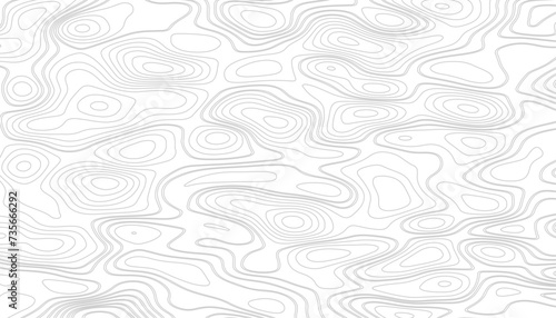 Seamless pattern with White sea map and topographic contours map background curved reliefs abstract background. Topographic map patterns, topography line map. White background with