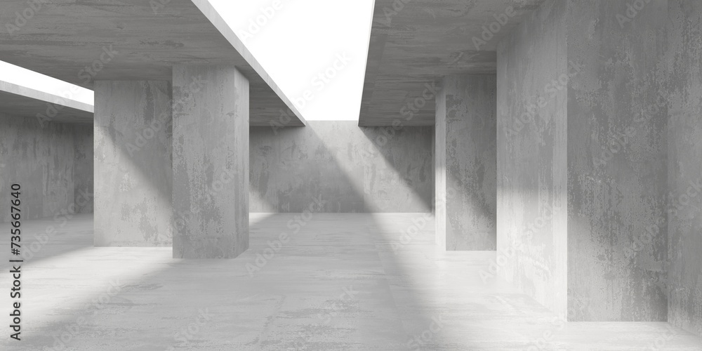 Grungy room with concrete walls. Old stone interior Grungy room with concrete walls. Old stone interior