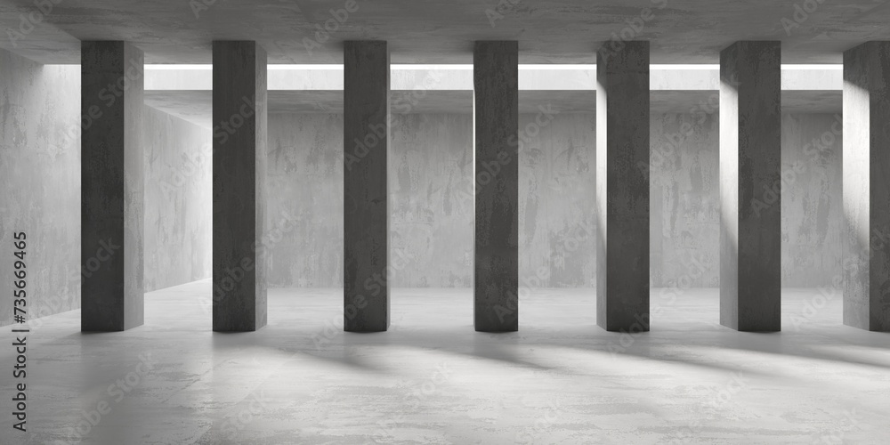 Grungy room with concrete walls. Old stone interior Grungy room with concrete walls. Old stone interior