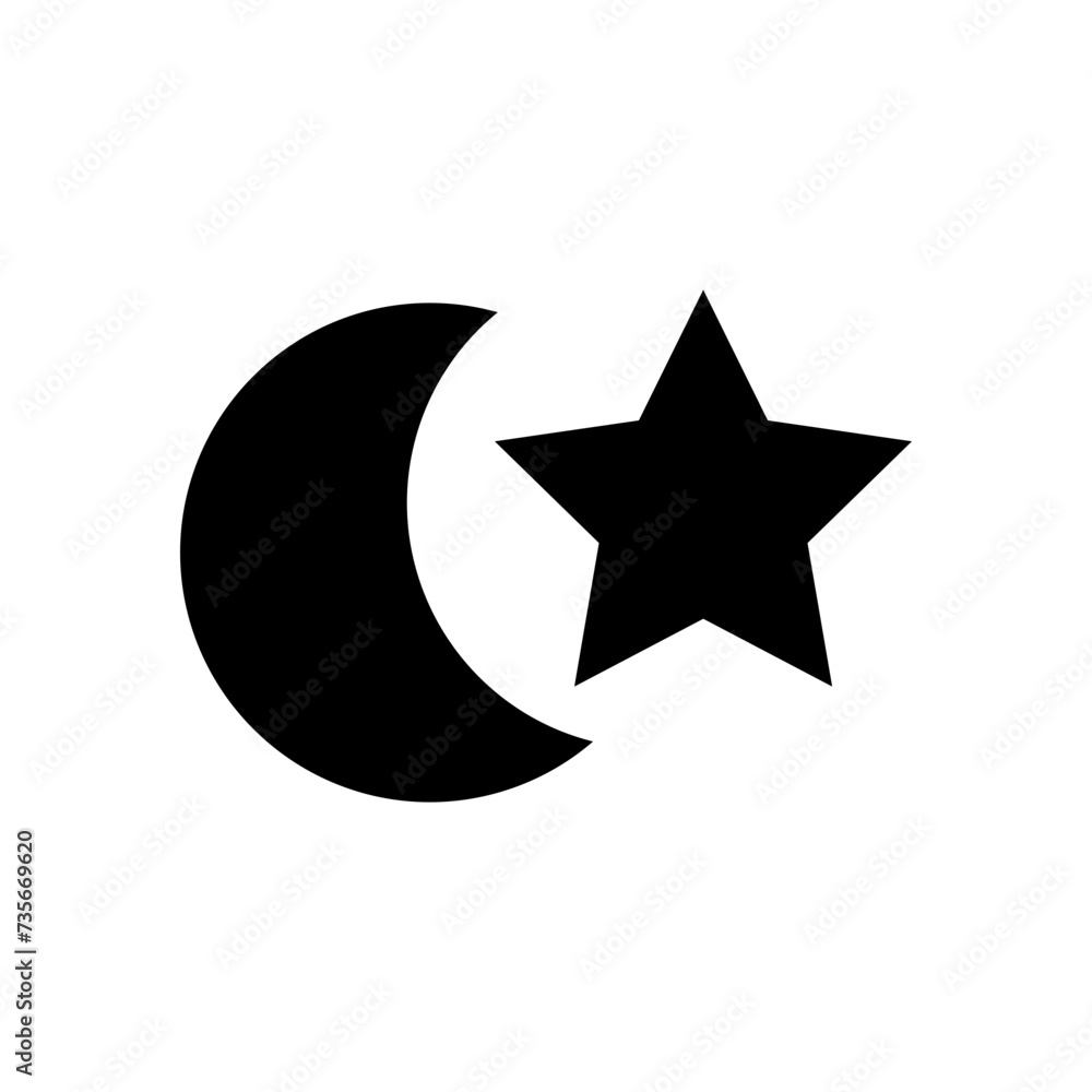 star and moon star and moon