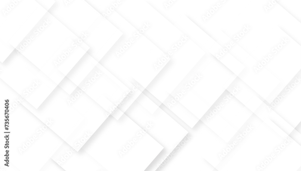 Seamless and dynamic business and technology concept abstract background with white and gray and geometric style, white geometric background  white background for product presentation and card.