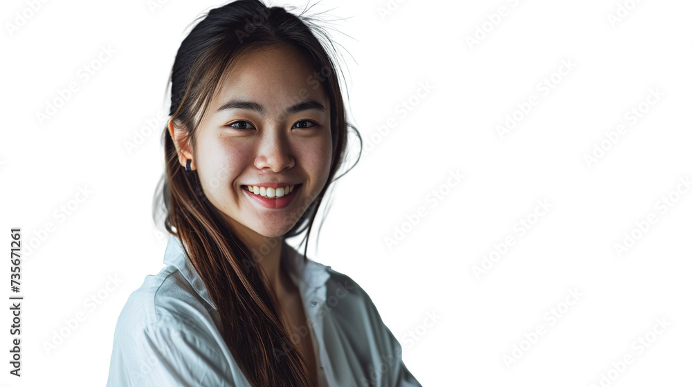 portrait of a woman.asian woman smile 