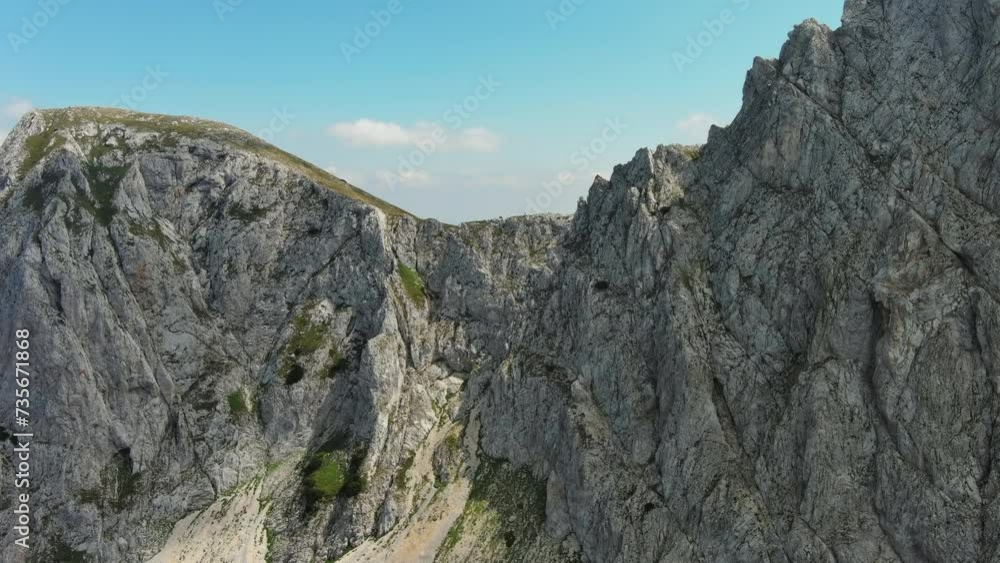 Flying in Durmitor mountains. Durmitor National park in Montenegro. Beautiful aerial mountain landscape, 4k Flying in Durmitor mountains. Durmitor National park in Montenegro. Beautiful aerial mountain landscape, 4k