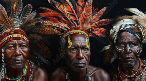 The native African people close-up