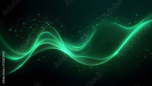 Particle Wave Background Abstract Banner