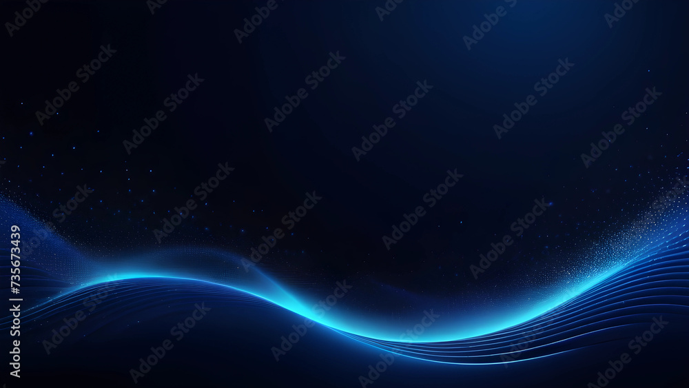 Blue Particle Wave Background Abstract Banner Blue Particle Wave Background Abstract Banner