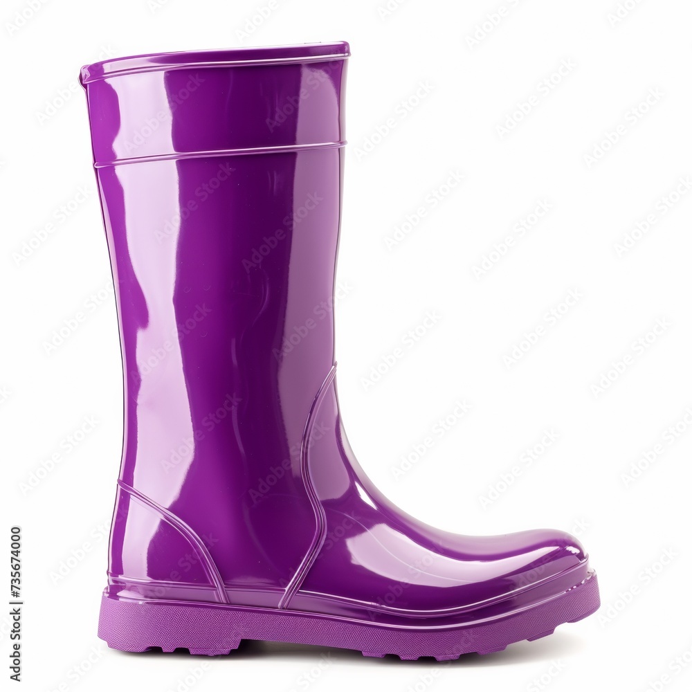 Purple rain boot isolated on white Purple rain boot isolated on white